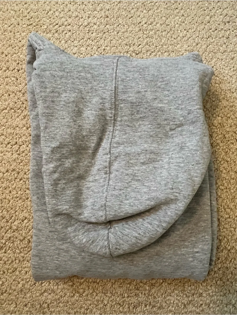 Mens XL North Face Grey Hoodie Sweatshirt with Green Trim